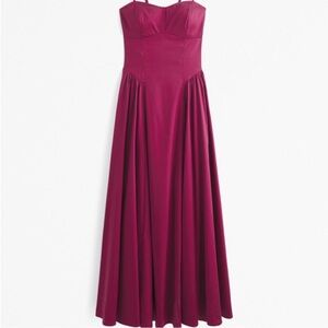 Abercrombie & Fitch Deep Red Maxi Dress
